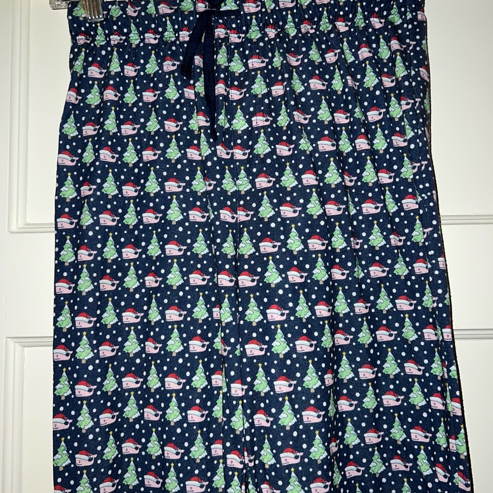 BOY’S VINEYARD VINES PJ CHRISTMAS WHALE PANTS SIZE L (16)